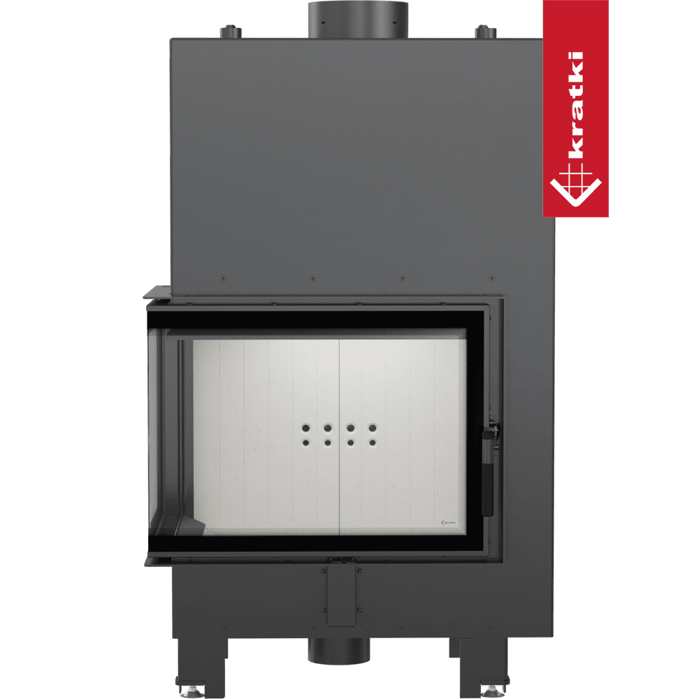 Water heating fireplace KRATKI MBZ Left 13 kW Ø 200