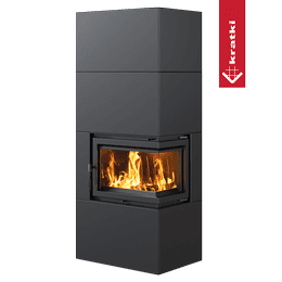 Modular τζάκι Κουτί 8 kW Ø 200 Μαύρο