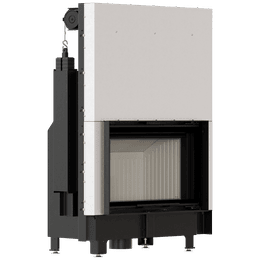 Kamineinsatz KRATKI ZIBI ECO 9,9 kW Ø 180 Schiebetür, selbstschließende Tür
