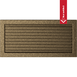 Grille de ventilation 22x45 noir et or avec une persienne