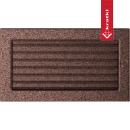 Ventilasjonsdeksel 17x30 kobber med persienner