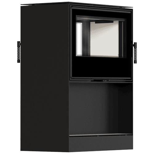Wood burning stove tunnel KRATKI KARI 80 12 kW Ø 180 with wood storage