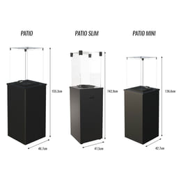 Plinski grelec Patio Mini Steel, ročni, 8,2 kW