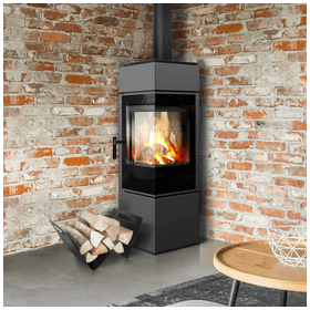 Wood burning steel stove THOR Ø 150 8 kW