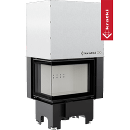 Stalen haard KRATKI VNL 610/430 9 kW Ø 200 Opklapbare zelfsluitende deur