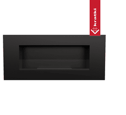 Wandkamin Bioethanol DELTA 2 TÜV schwarz mit Verglasung