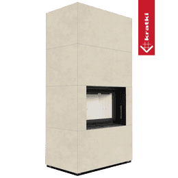 Modular fireplace KRATKI FLOKI BOX 8 kW Ø 160 quartz sinter FOKOS SALE