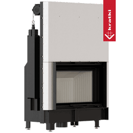 Kominek KRATKI ZIBI ECO 9,9 kW Ø 180 gilotyna, domykanie drzwi