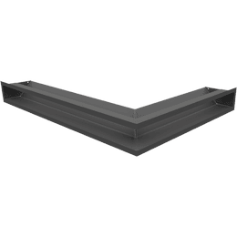 Eck-Lüftungsgitter LUFT links 76,6x54,7x9 Graphite Slim
