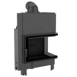 Jekleni kamin KRATKI MBA desni 17 kW Ø 200 črn thermotec