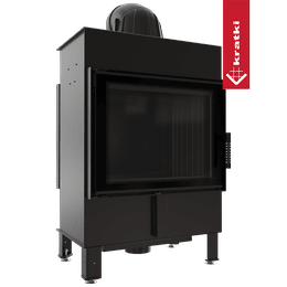 Krbová vložka z oceli KRATKI LUCY TUNEL 12 kW Ø 200 černá Thermotec plechová záda
