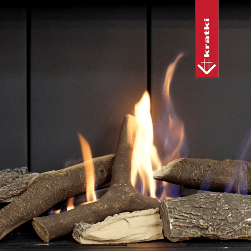 Gas Fireplace KRATKI LEO 200 front facing natural gas ∅ 130/200