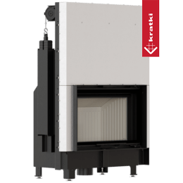 Kamineinsatz KRATKI ZIBI ECO 9,9 kW Ø 180 Schiebetür, selbstschließende Tür