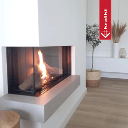 Cheminée au Gaz KRATKI LEO 70 gauche gaz naturel ∅ 100/150 6,8 kW