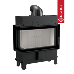 Chimenea KRATKI LUCY SLIM izquierda 10 kW Ø 160 puerta de cierre automático
