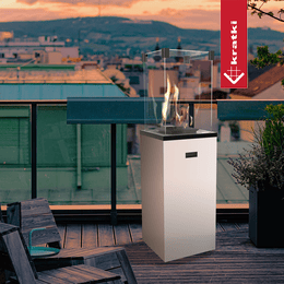 Patio dujinis šildytuvas Patio Slim Steel White rankinis 8,2 kW