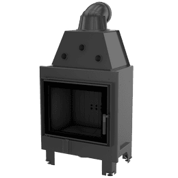Kamineinsatz aus Stahl KRATKI MBZ 13 kW Ø 200 schwarz Verkleidung