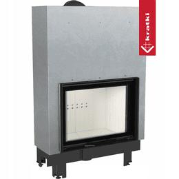 Insert cheminée KRATKI MBA 17 kW Ø 200 porte relevable porte à fermeture automatique