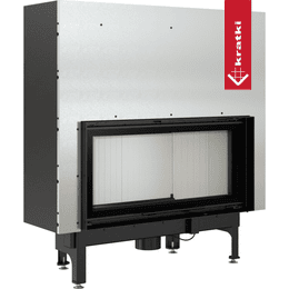 Camino in acciaio KRATKI NADIA 14 kW Ø 200 porta sollevabile porta a chiusura automatica
