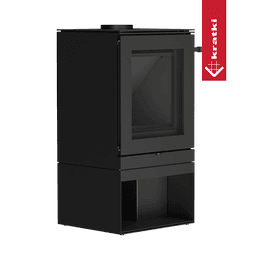 Печь KRATKI K5 MODULO из стали, 7 кВт, диаметр ниши 150 мм, корпус из темного термозащитного материала.