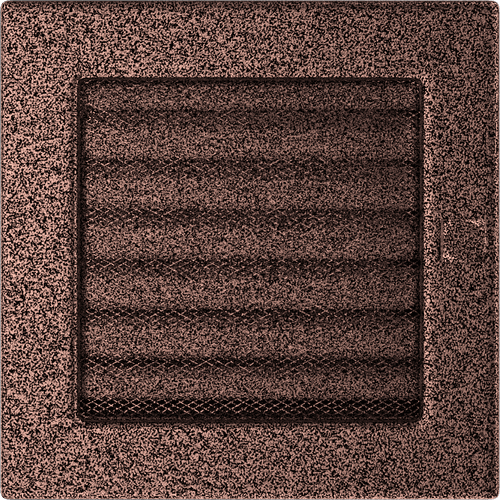 Κάλυμμα εξαερισμού 17x17 χάλκινο με περσίδες