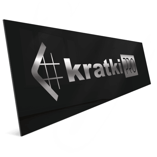 Board with logo KRATKI PRO 150x40 cm