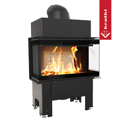 Čelični kamin KRATKI NBC 680/280 lijevo desno 7 kW Ø 160