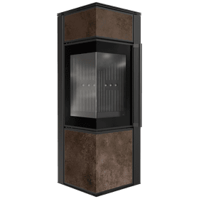 Дровяная печь TORA/S 8 кВт OXIDE MORO черный термотек самозакрывающаяся дверь