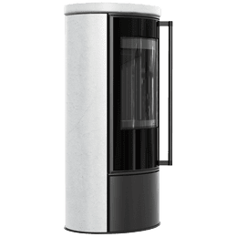 KRATKI ERIK Ø150 5,5 kW Keramikofen WHITE NATURAL Deckel Softclose Termotec