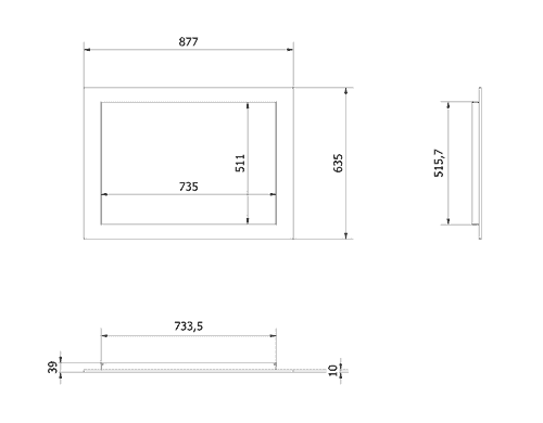 Ramka stalowa DECO O/W
