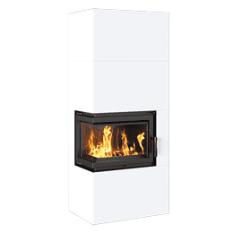 Modularni kamin Box 8 kW Ø 200 Bianco samozapiralna vrata