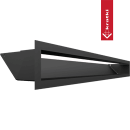 Kratka wentylacyjna kominkowa LUFT 9x80 czarna mat Slim
