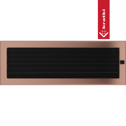 Ventilasjonsdeksel 17x49 galvanisk kobber med persienner