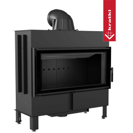 Steel fireplace KRATKI LUCY 16 kW Ø 200 black thermotec