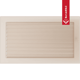 Kratka wentylacyjna kominkowa 22x37 kremowa z żaluzją