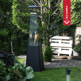 Θερμοσίφωνας Εξωτερικού Χώρου Ομπρέλα BS Steel Black 12 kW Σετ
