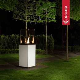 Terrassenheizer Patio Mini Glas weiß manuelle Steuerung 8,2kW