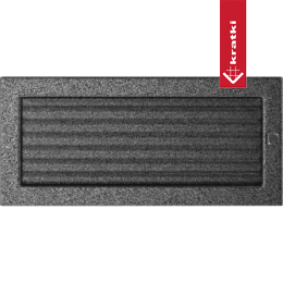 Capac aerisire 17x37 negru și argintiu cu jaluzele