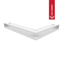 Grille de cheminée LUFT coin gauche 76,6x54,7x9 blanc