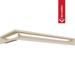 Kratka wentylacyjna kominkowa LUFT narożny prawy 40x80x9 kremowa