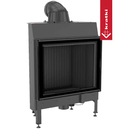 ατσάλινο ενεργειακό τζάκι KRATKI NADIA 13 kW Ø 200 μαύρο thermotec