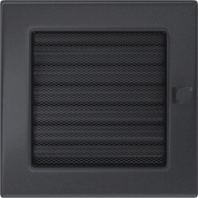 Rejilla de ventilación 17x17 grafito con persianas