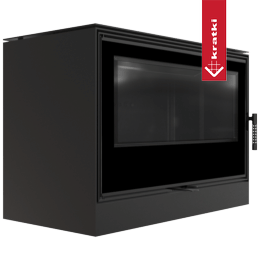 Oceľové kachle na drevo KRATKI KARI 95 Ø 180 14 kW čierne thermotec
