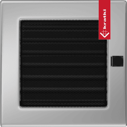 Ventilasjonsdeksel 17x17 nikkel - belagt med persienner