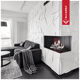Plynový krb KRATKI LEO 70 pravostranný propán ∅ 100/150 4,8 kW
