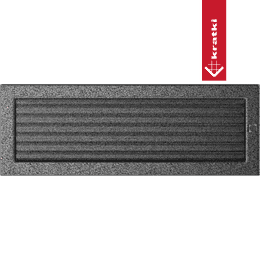 Rejilla de ventilación 17x49 negro y plata con persianas