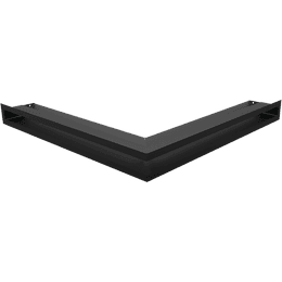 Eck-Lüftungsgitter LUFT 56x56x6 schwarz Slim