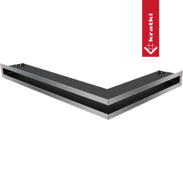 Eck-Lüftungsgitter LUFT links 60x40x6 Edelstahl Slim
