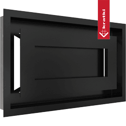 Kratka wentylacyjna kominkowa WIND 22x37 czarna