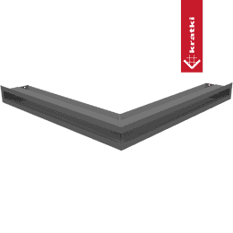 Eck-Lüftungsgitter LUFT 56x56x6 Graphite Slim